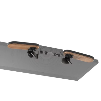 Ensemble accoudoirs horlogers STANDARD version Upgrade vue de dessous