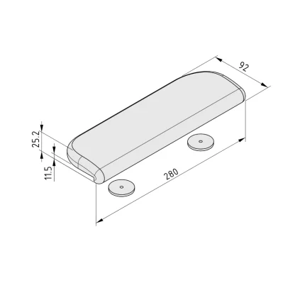 Accoudoir ESD dimensions