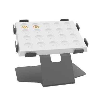 Support barquettes/plateaux à empreintes 130x90mm Renfer pour 1 barquette posée dessus