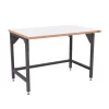 Etabli plateau 120x800 châssis fixe profil 40x40 noir haute rigidité H=850mm