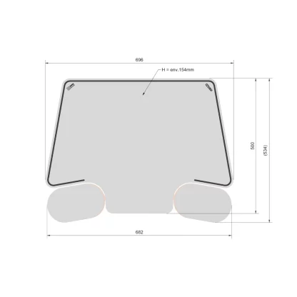 Etablis de table EASY MAX vue de dessus avec dimensions