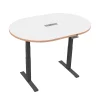 E-Oval oval table with electric base
