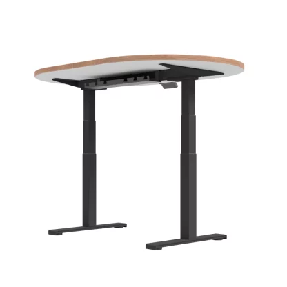 Table ovale E-Oval avec piètement électrique (vue arrière dessous)