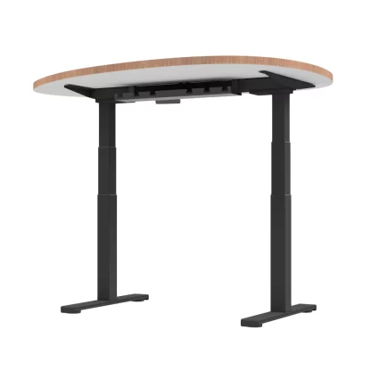 Table galet E-Pebble avec piètement électrique (vue arrière dessous)